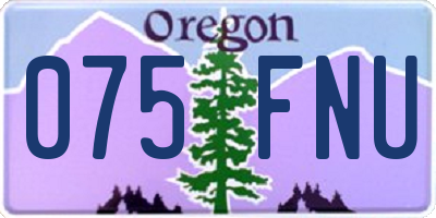 OR license plate 075FNU