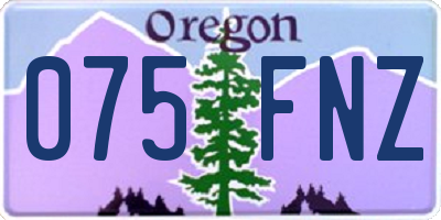 OR license plate 075FNZ