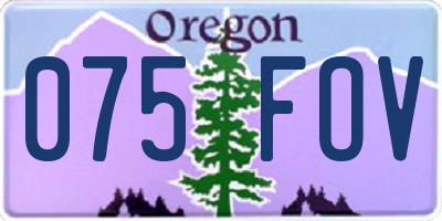 OR license plate 075FOV