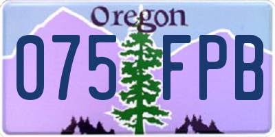 OR license plate 075FPB