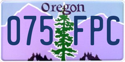 OR license plate 075FPC