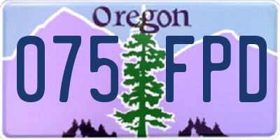 OR license plate 075FPD