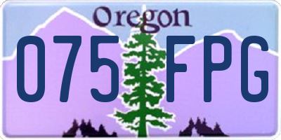 OR license plate 075FPG