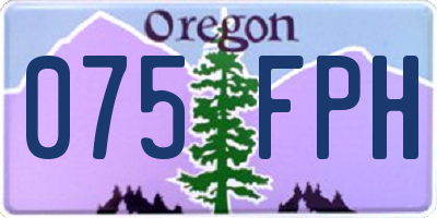 OR license plate 075FPH