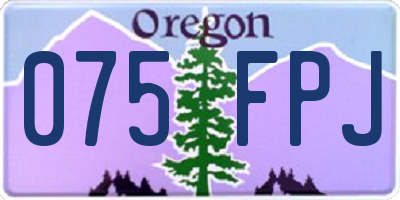 OR license plate 075FPJ