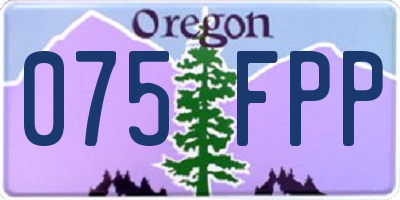 OR license plate 075FPP