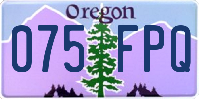 OR license plate 075FPQ