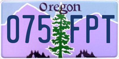 OR license plate 075FPT