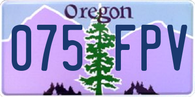 OR license plate 075FPV