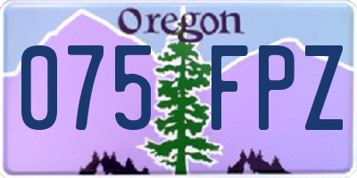 OR license plate 075FPZ