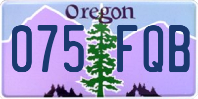 OR license plate 075FQB