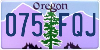 OR license plate 075FQJ
