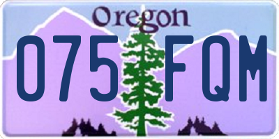 OR license plate 075FQM