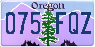 OR license plate 075FQZ