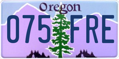 OR license plate 075FRE