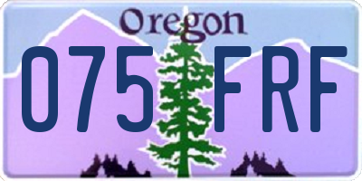 OR license plate 075FRF