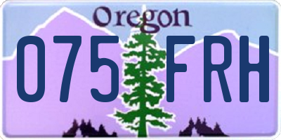 OR license plate 075FRH