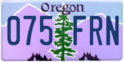 OR license plate 075FRN