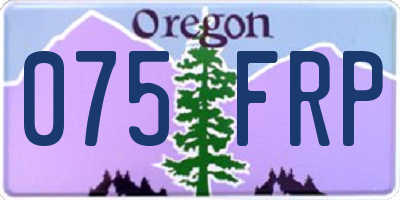 OR license plate 075FRP