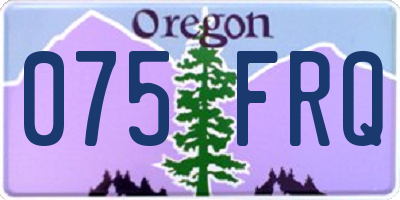 OR license plate 075FRQ