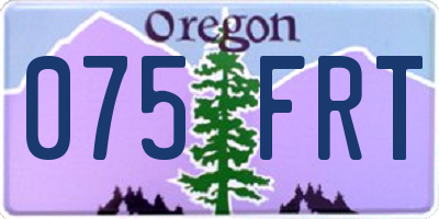 OR license plate 075FRT