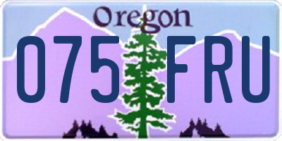 OR license plate 075FRU