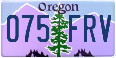 OR license plate 075FRV