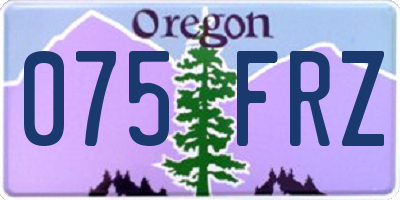 OR license plate 075FRZ