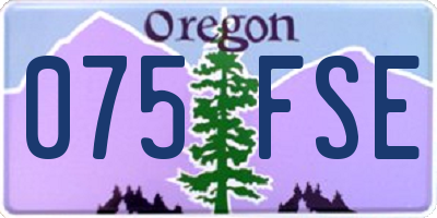 OR license plate 075FSE