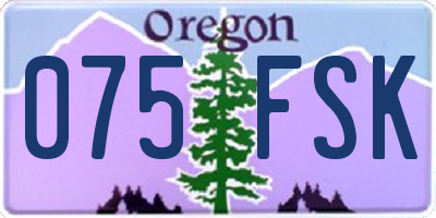 OR license plate 075FSK