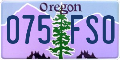 OR license plate 075FSO