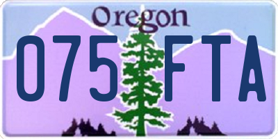 OR license plate 075FTA
