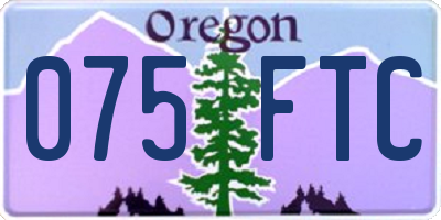 OR license plate 075FTC