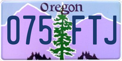 OR license plate 075FTJ