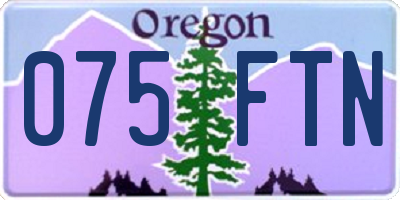 OR license plate 075FTN