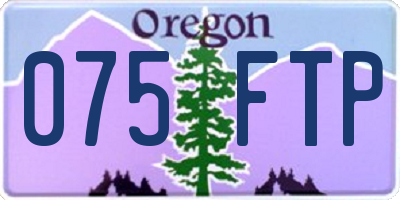 OR license plate 075FTP