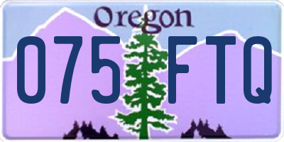 OR license plate 075FTQ