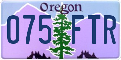 OR license plate 075FTR