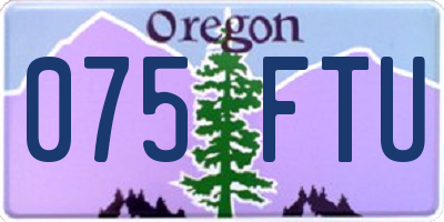 OR license plate 075FTU