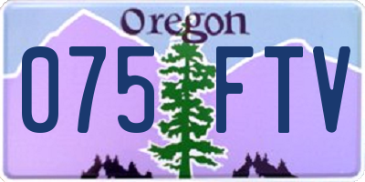 OR license plate 075FTV