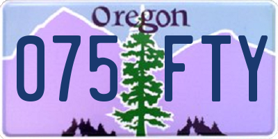 OR license plate 075FTY
