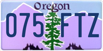 OR license plate 075FTZ