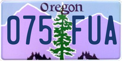 OR license plate 075FUA