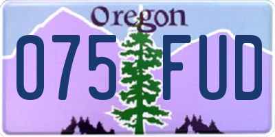 OR license plate 075FUD