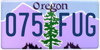 OR license plate 075FUG