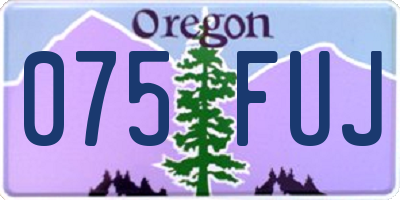OR license plate 075FUJ