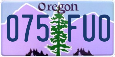OR license plate 075FUO