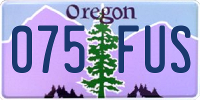 OR license plate 075FUS