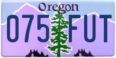 OR license plate 075FUT