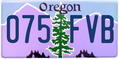 OR license plate 075FVB